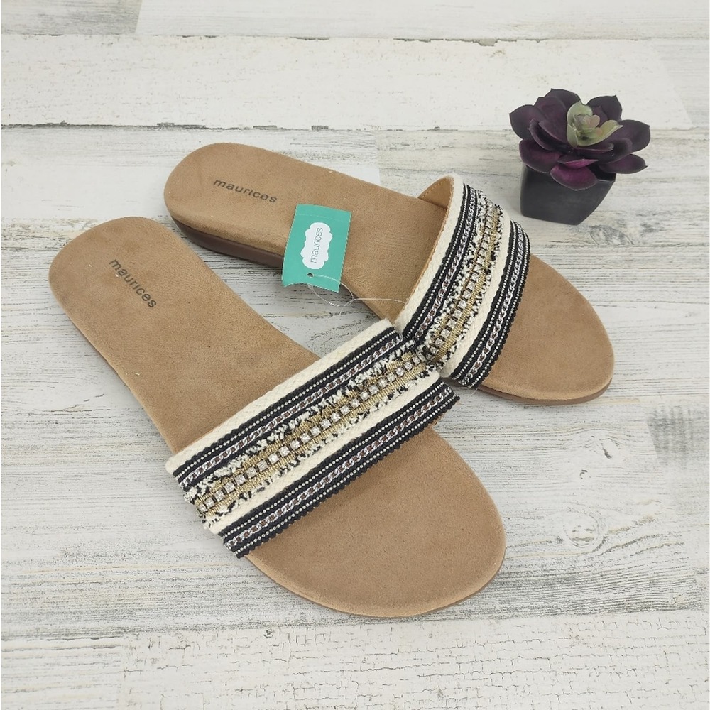 Maurices New Bling Slides Sandals Size 10